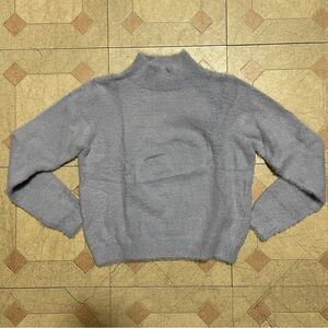 Mango Blue Mockneck Sweater